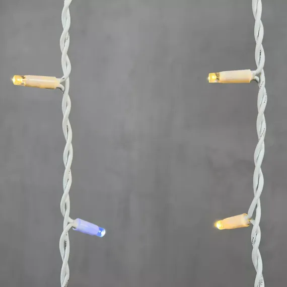 Светодиодная бахрома с колпачком 3,2*0,9 м., 168 теплых белых LED ламп, мерцание, каучуковый белый провод, LTC (LL168BLW-8-2WW)