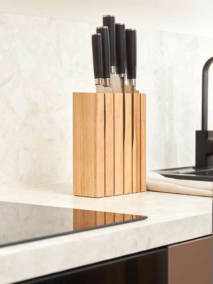 Подставка для ножей hevea, светлое дерево