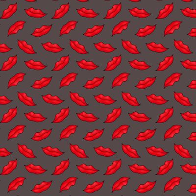 Принт поцелуи