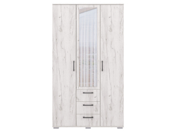 Шон-12 Шкаф распашной с зеркалом белый венге/молоко