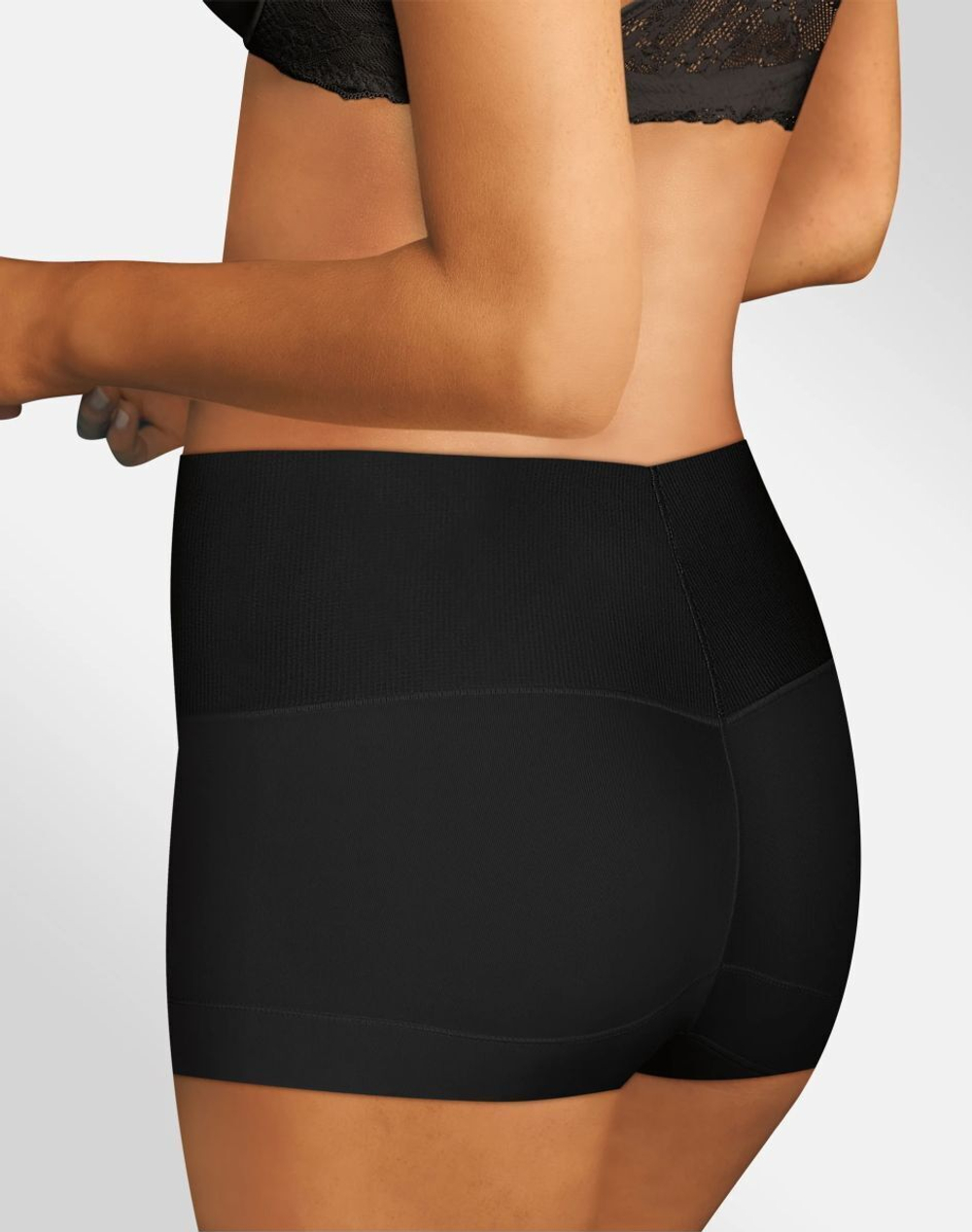 Трусы-шорты на высоком корректирующем поясе (Размер: S) (Цвет: телесный)