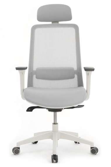 Кресло Work W-218C WHITE Светло-серый
