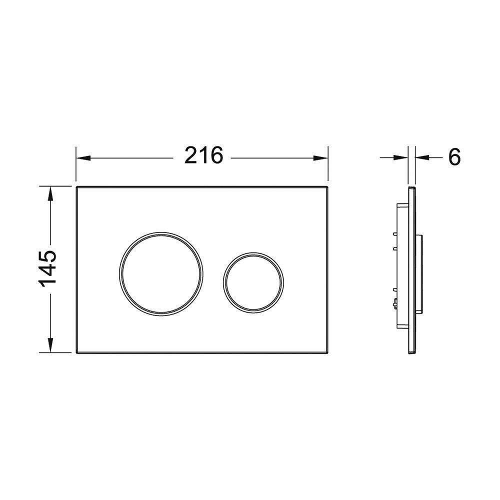 Пластиковая панель смыва для унитаза TECEloop 2.0, черный матовый, 9240925
