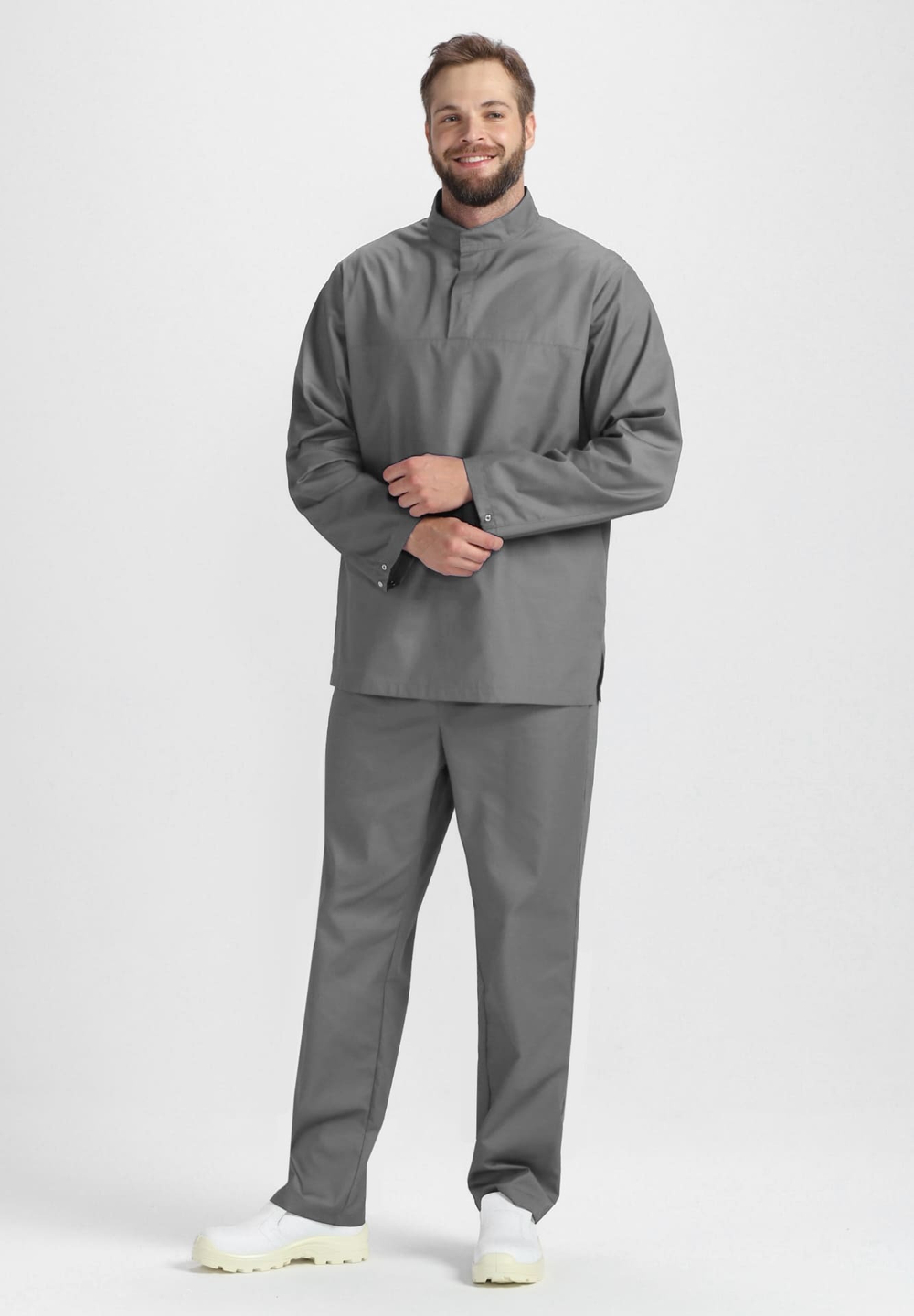 Костюм мужской ХАССП-Стандарт NEW (тк.Смесовая,160), серый