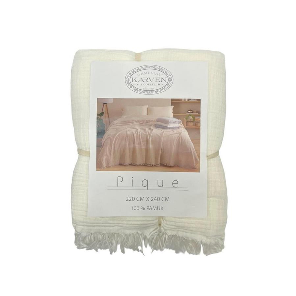 Плед Karven муслин 3 слойный кремовый 220*240 см