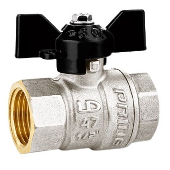 Кран шаровой LD Pride 3/4" ВР/ВР полнопроходной, бабочка (LD 47.300.20)