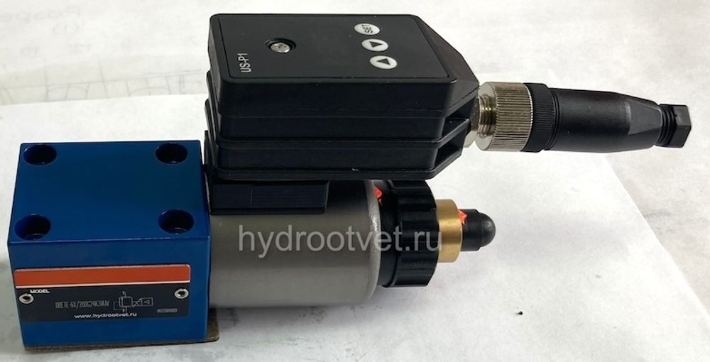 DBETE-6X/50G24K31A1V - Пропорциональный предохранительный клапан Ду6 (пилот), давление регулировки до 50 бар, встроенные усилитель = есть