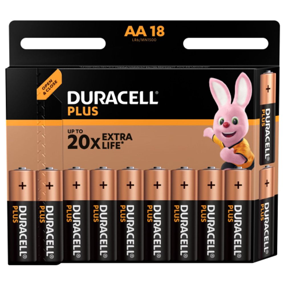 Батарейки Duracell 5014218 АА алкалиновые 1,5v 18 шт. LR6-18BL PLUS | Батарейки Щелочные (Алкалиновые)