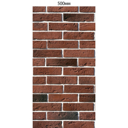 Панель ПВХ ВЕК фотопечать 3D матовая Кирпич бордо 2700х500 мм