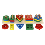 Развивающая игрушка деревянная Сортер гвозди 5 шт, C-41846