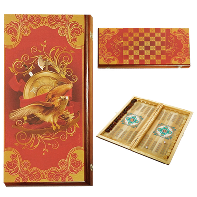 Нарды "Ястреб" в дер. коробе средние SA-YA-M