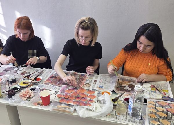 Роза Бэль из шелка. Один день в студии Silk Blossom