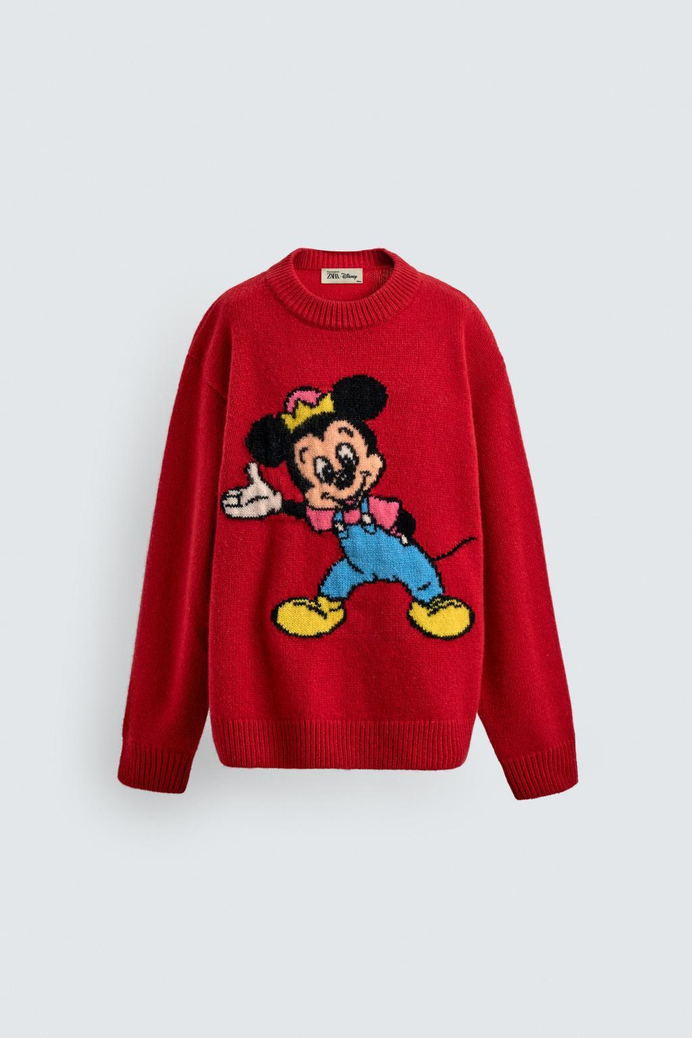 ZARA X DISNEY ШЕРСТЯНОЙ ДЖЕМПЕР MONTY, КРАСНЫЙ