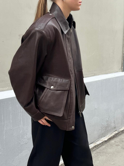 Кожаный бомбер Deauville