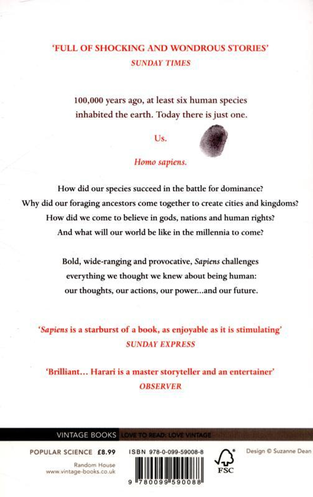 Sapiens: Brief History of Humankind (UK & US bestseller)