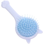Расчёска массажная с зеркалом детская «КАТИКОТИК», цвет голубой, 16см (коробка PVS)●