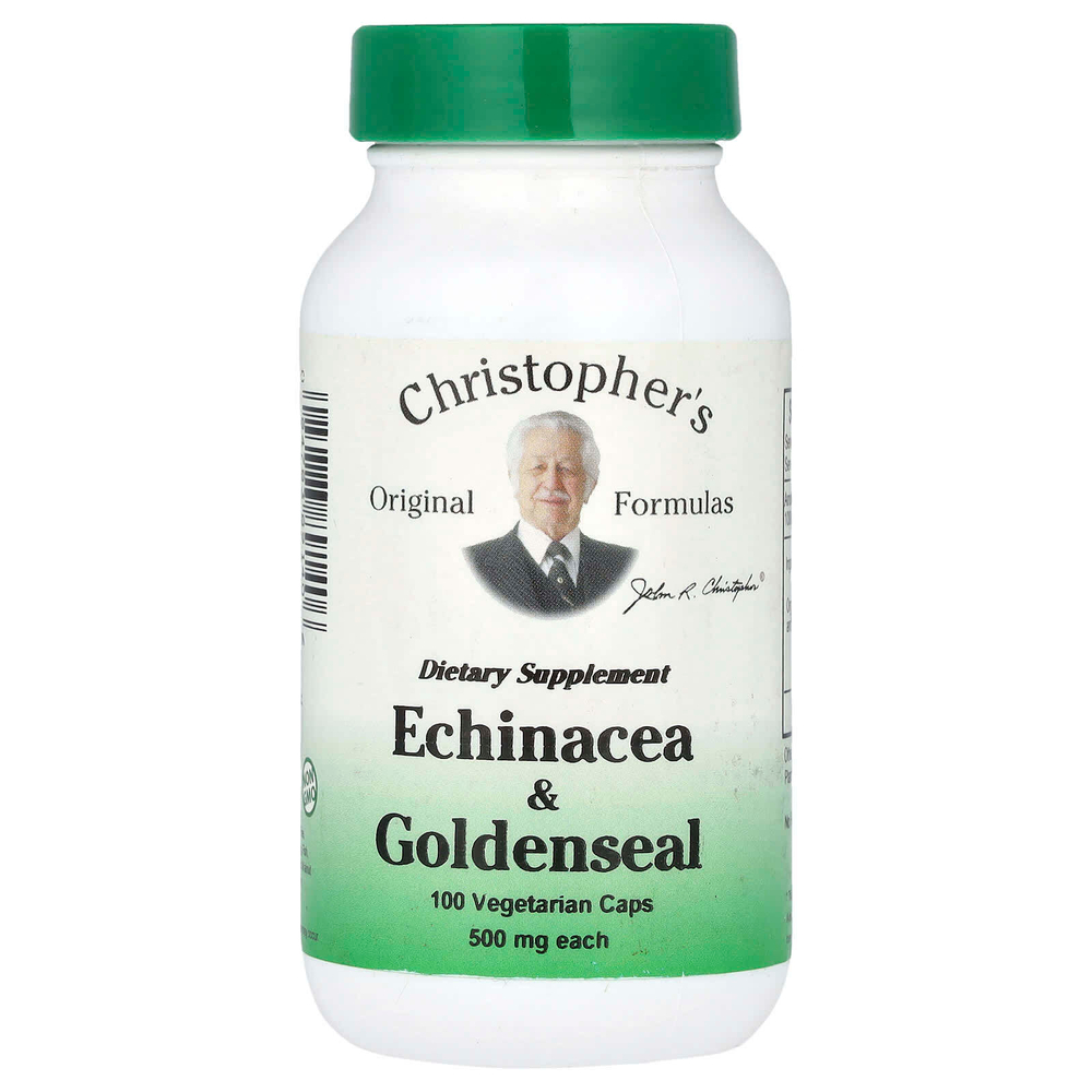 Christopher's Original Formulas, эхинацея и желтокорень, 100 вегетарианских капсул
