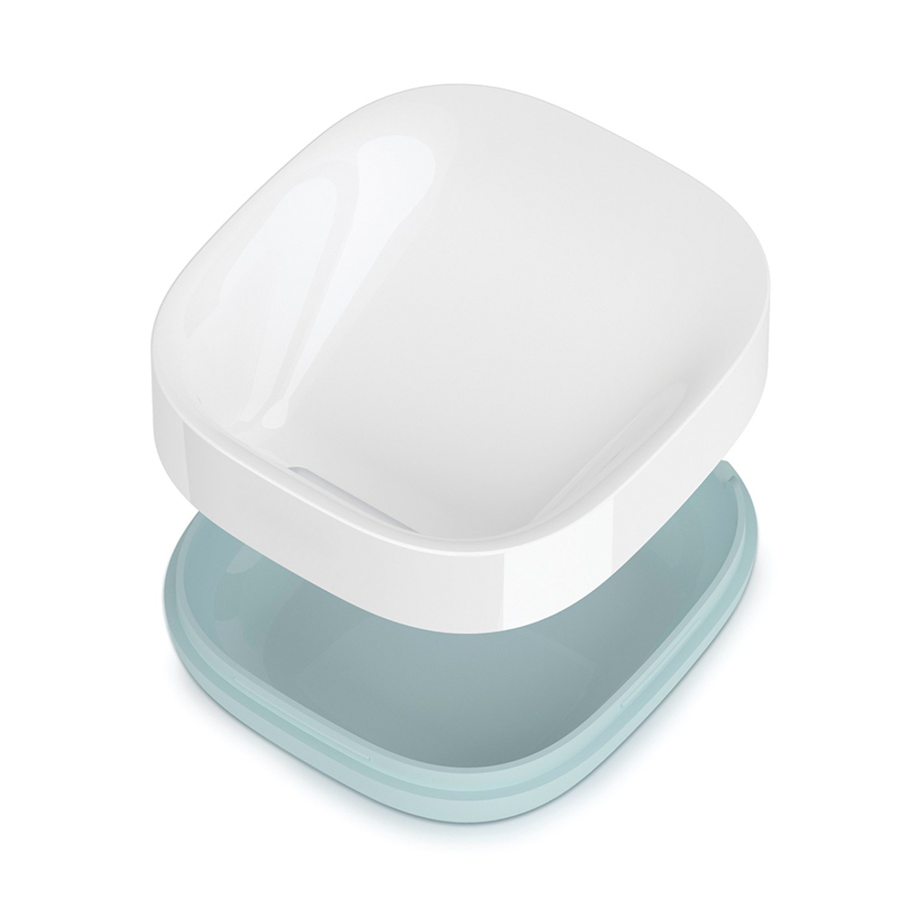 Мыльница slim™, бело-голубая