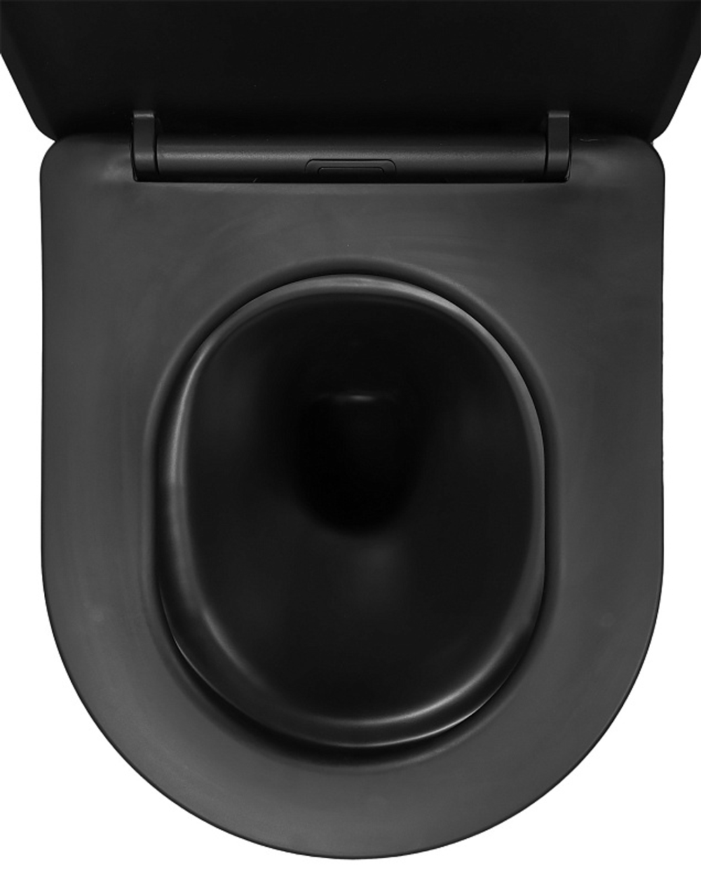 Унитаз подвесной Azario VELA 360х480х360 безободковый, система смыва "Торнадо", с быстросъемным сиденьем "Микролифт", черный матовый (AZ-2480MB)