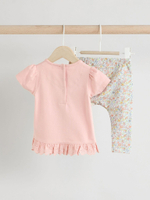 Платье и легинсы в комплекте для девочек Next E66-458, Розовый