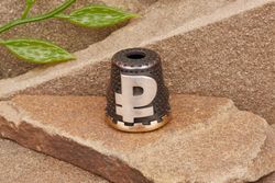 Бусина для темляка Рубль (биметалл) от мастерской Братьев Пешковых