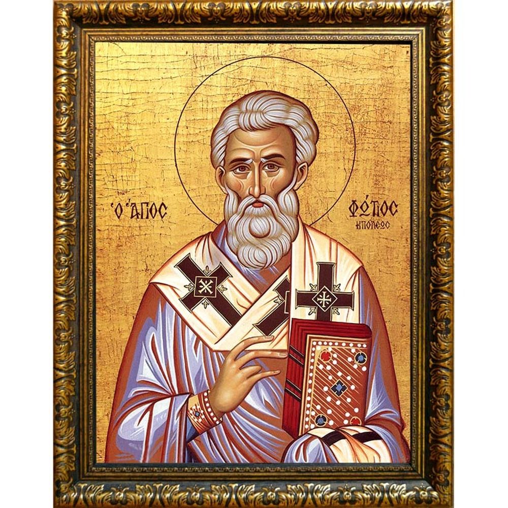 Фотий, патриарх Константинопольский, святитель. Икона на холсте.