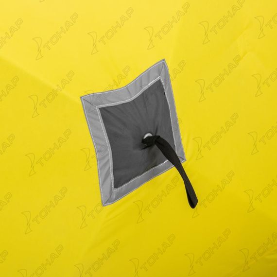 Палатка зимняя утепл. Куб Premium 1,8х1,8 желтый/серый (HS-WSCI-P-180YG) Helios