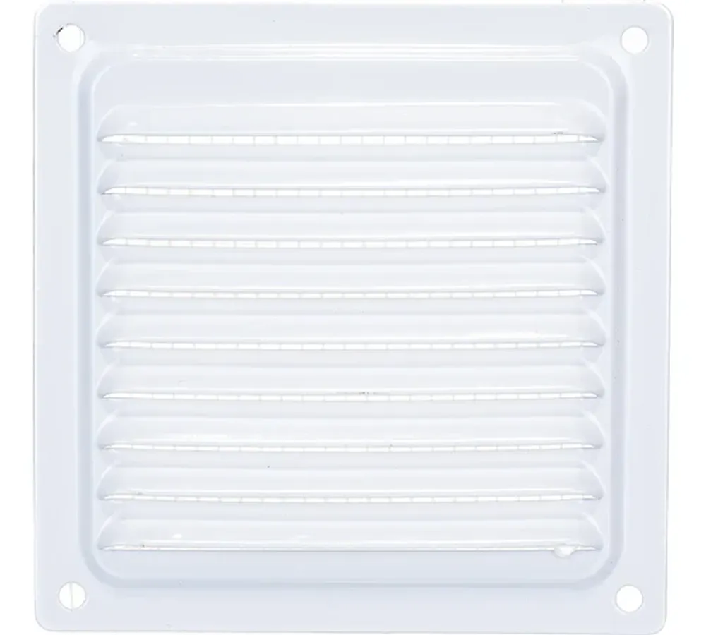 Решетка 10х10ВРС метал. с сеткой белая