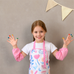 Фартук для творчества с застёжкой фастекс. Цветочный принт