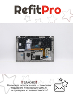 Верхняя панель с клавиатурой (топкейс) для ноутбука Lenovo ThinkPad T490s FingerPrint, серая, с подсветкой, раскладка - русская (02HM406)