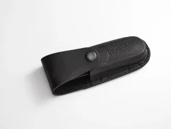 Складной нож "Амур", ламинированная сталь, рукоять черный граб/стабилизированная карельская береза/белый акрил