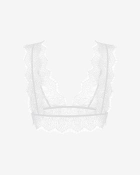 Топ-бюстье из кружева с фестонами