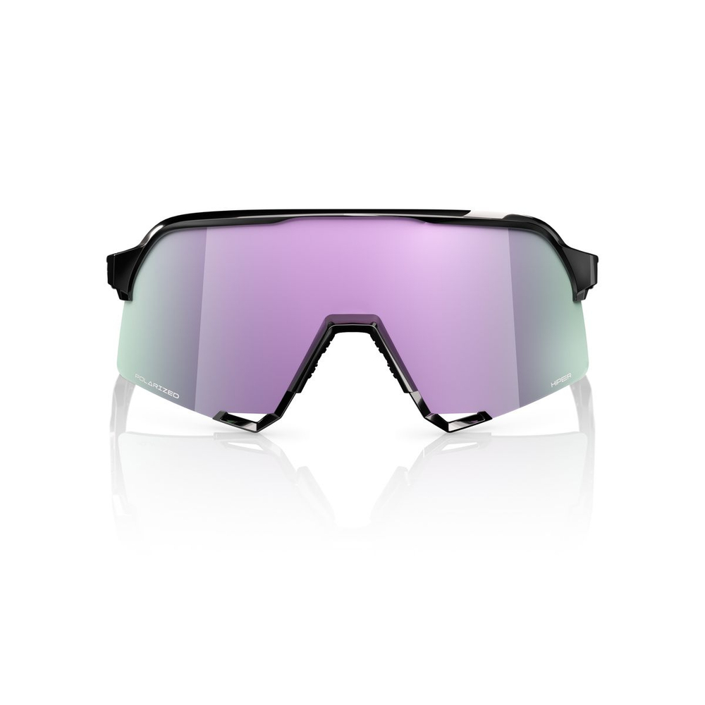 Спортивные очки 100% S3 Polished Black - HiPER Lavender Mirror Polarized Lens