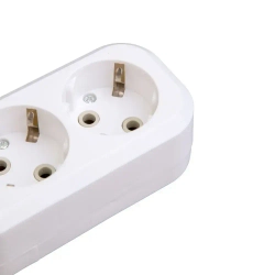 Колодка для удлинителя на 2 розетки, с выключателем и заземлением 220В 16А