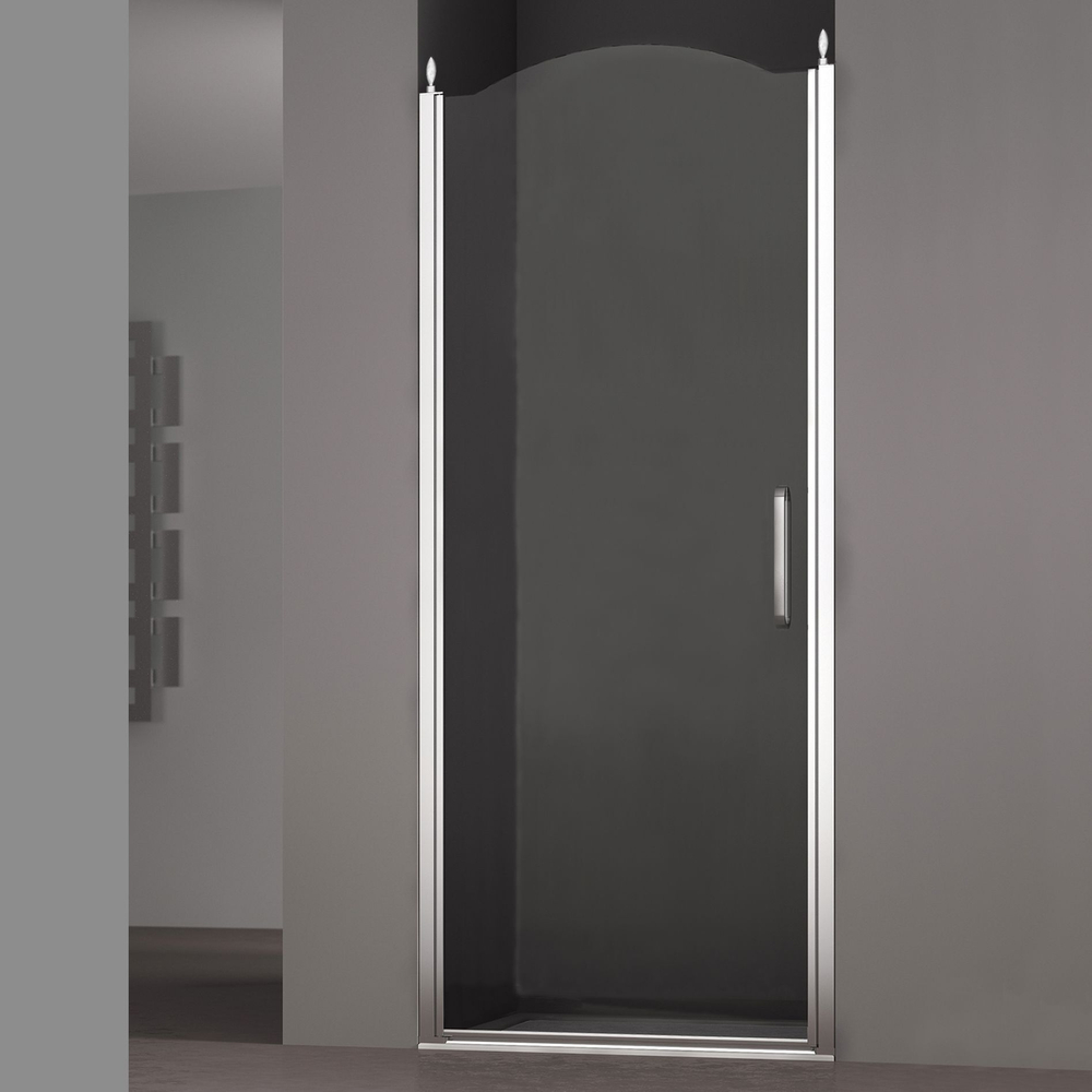 Душевая дверь в нишу SCHICK, 90x207, левая, профиль хром, стекло прозрачное, LUX-SCHI09-LTRCR