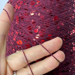 GLAMOUR ; 100% хлопок, пайетки 3мм и 6мм; 240м/100гр; цвет: вишневый, красные глянцевые пайетки
