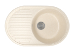 Мойка ML-GM16 овальная с крылом, бежевая (328), 720*465*180мм (551929)