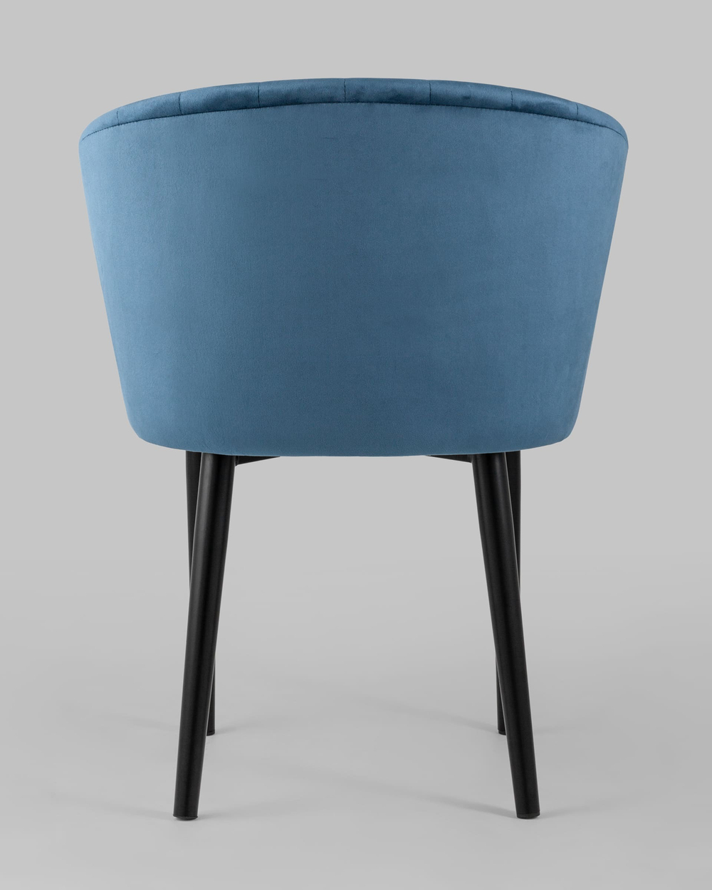 Стул с подлокотниками Нейтон велюр пыльно-синий