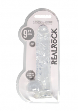 Прозрачный фаллоимитатор RealRock - 19 см