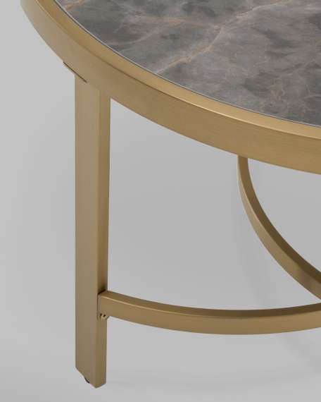 Журнальный столик Адриана 80*80 см серая керамика