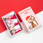Новый год. Набор новогодних носков Крошка Я «Тигруля», 4 пары, 10-12 см
