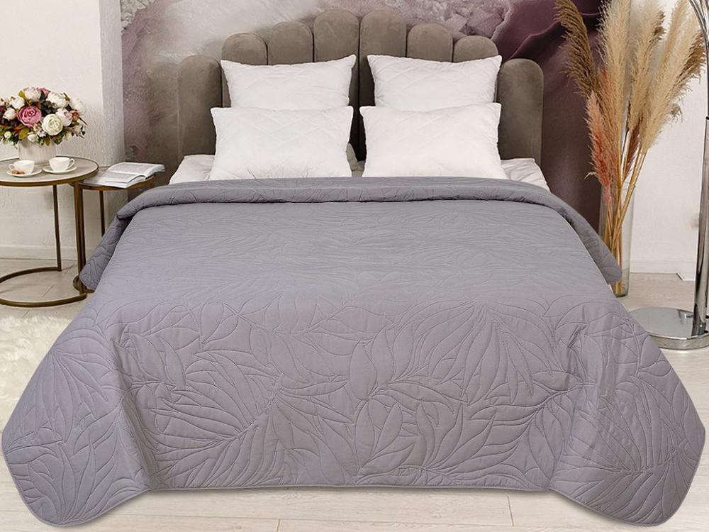 Покрывало на кровать, стеганое, поплин с размерами 215х220