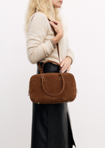 Bag ROMA M NEW suede caramel color