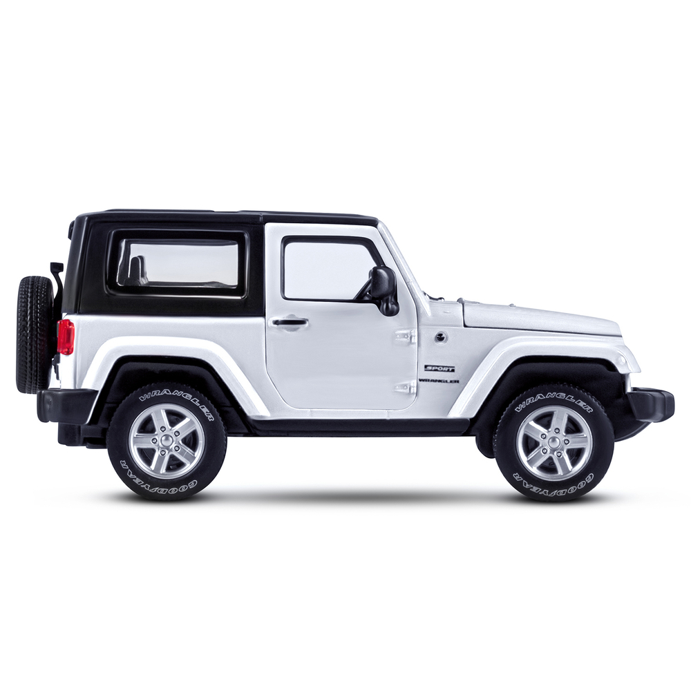 Модель 1:32 Jeep Wrangler, белый, откр. двери и капот, свет, звук, инерция