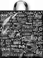 Пакет ПЭ с петлевой ручкой 38х42+6см (40) ПНД (Мокка) Интерпак (х25/500)