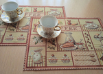 Декоративная гобеленовая салфетка Кофейная 32х45