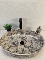 Раковина из мрамора Oval Doreng Grey Big OM-60097 (60*40*14)