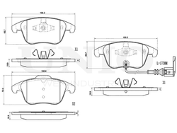 Колодки тормозные диск. передние с датчиком UNIO BRP-20007