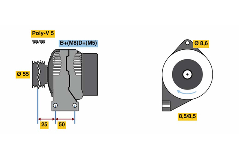 BOSCH - 0986049540-BOC - Alternator