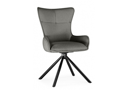 Стул на металлокаркасе Woodville Chicago light gray, black, ножки черные